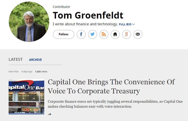 Tom Groenfeldt Blog